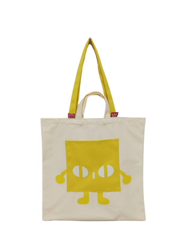 Large pocket tote bag | كانفس باغ بجيب