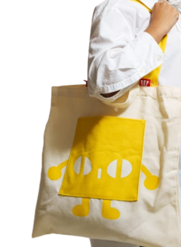Large pocket tote bag | كانفس باغ بجيب