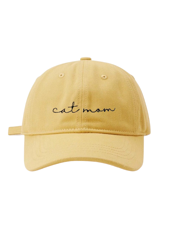 CAT MOM HAT - Yellow | مربية قطة كاب أصفر