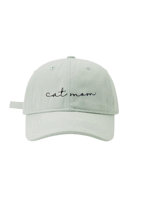 CAT MOM HAT - MINT GREEN | مربية قطة كاب أخضر فاتح