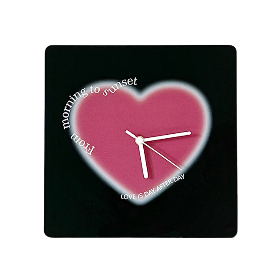 Heart-Acrylic Wall Clock | ساعه جدارية على شكل قلب